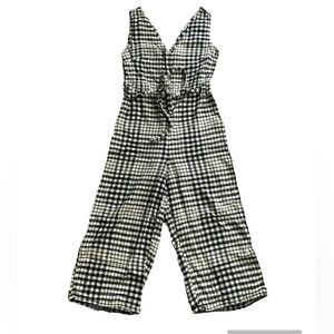 Mango Basics  Black & White Sleeveless Cotton tie up Jumpsuit XXS PRICE IS FIRM